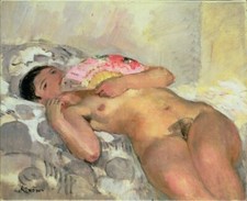 Henri Lebasque Handmade Signed Oil Painting on Canvas 16x24 Post-Impressionism..