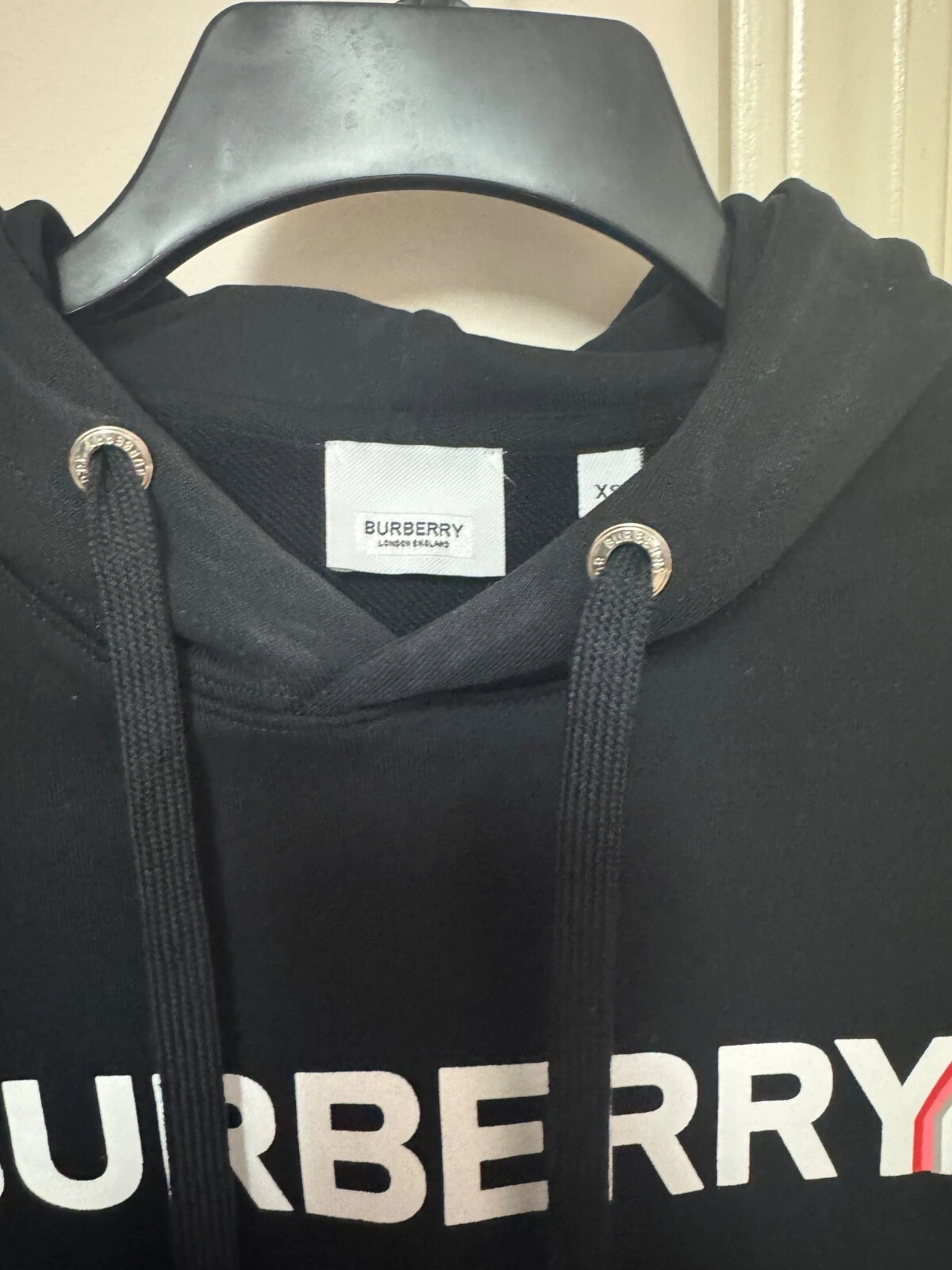 Burberry felpa con cappuccio piccola nera