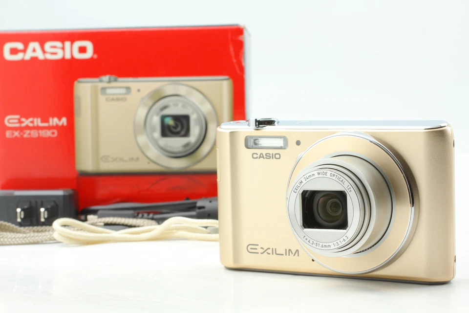 [TOP MINT in Box] CASIO EXILIM EX-ZS190 GD Digital Camera gold Japan - Image 2 of 4