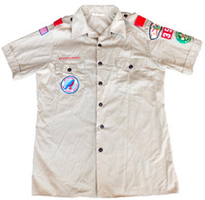VTG Boy Scouts Mens M Uniform Shirt Patches Assistant Master Pinellas