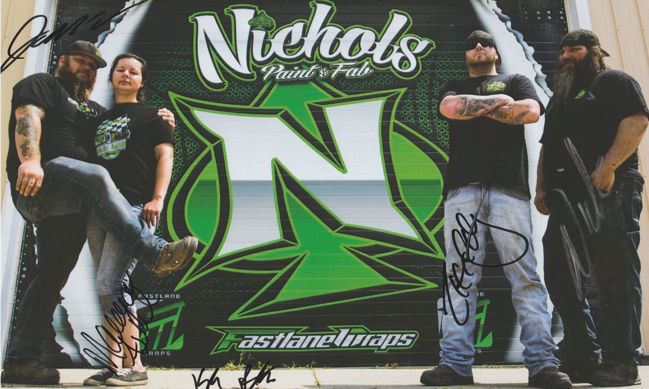 2018 Nichols Paint & Fab "Wrench'd" signed Fastlane Wraps SEMA Show Promo Card eBay