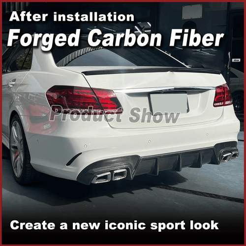 For Mercedes Benz E Class W212 E63 AMG 2013-16 Forge Carbon Rear Bumper Diffuser - Picture 3 of 14