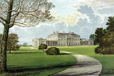 1880 CASTLE COOLE Historical Castle View Print English Full Color Lithograph