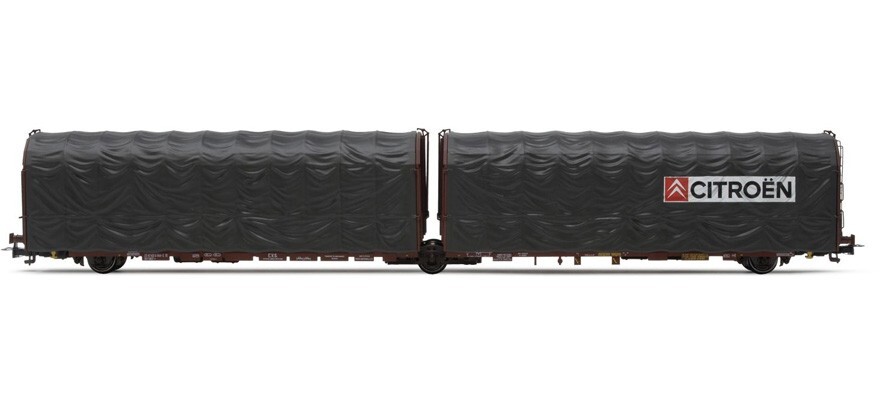 Jouef Hj6253 Canvas Covered Wagon Lailps with 3 Axles ""Citroën"" SNCF