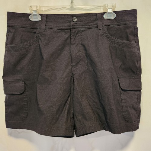 Eddie Bauer Women's Size 14 Black Summer Trail Shorts Chino Cargo Classic Hiking