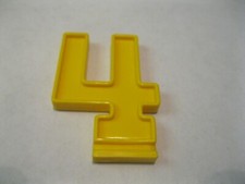 Fisher Price 1988 Fun With Food Create-A-Cake 2152 Yellow Number 4 Cake Topper