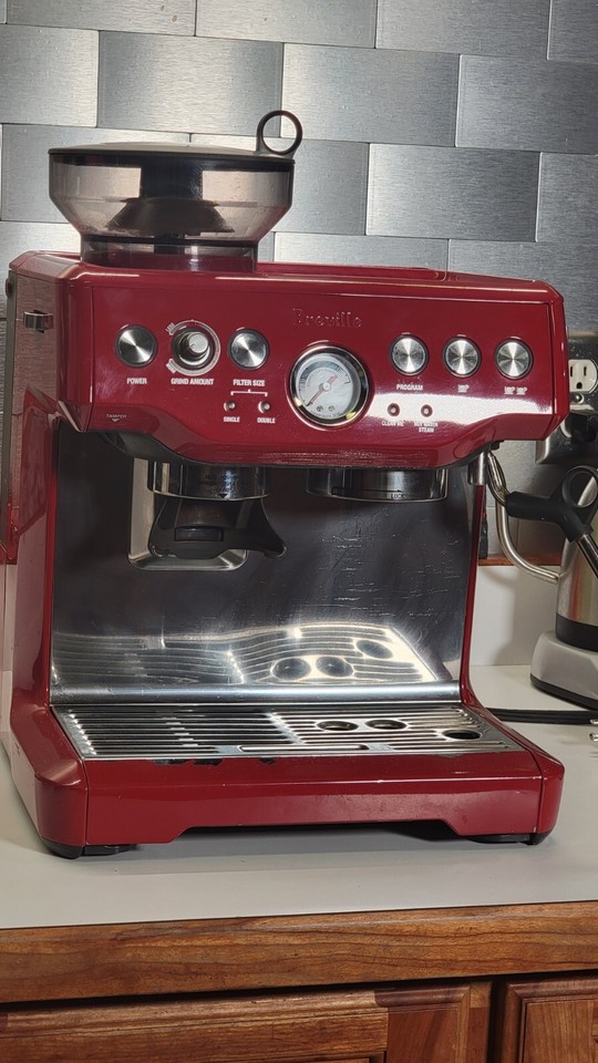 Breville BES870XL the Barista Express Espresso Machine RED! eBay