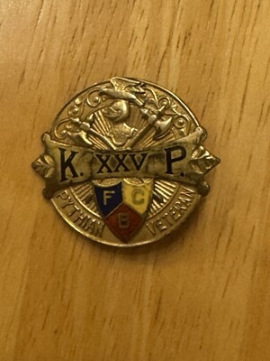 RARE XXV - KNIGHTS OF PYTHIAN - FCB PYTHIAN VETERAN - LAPEL PIN - VINTAGE