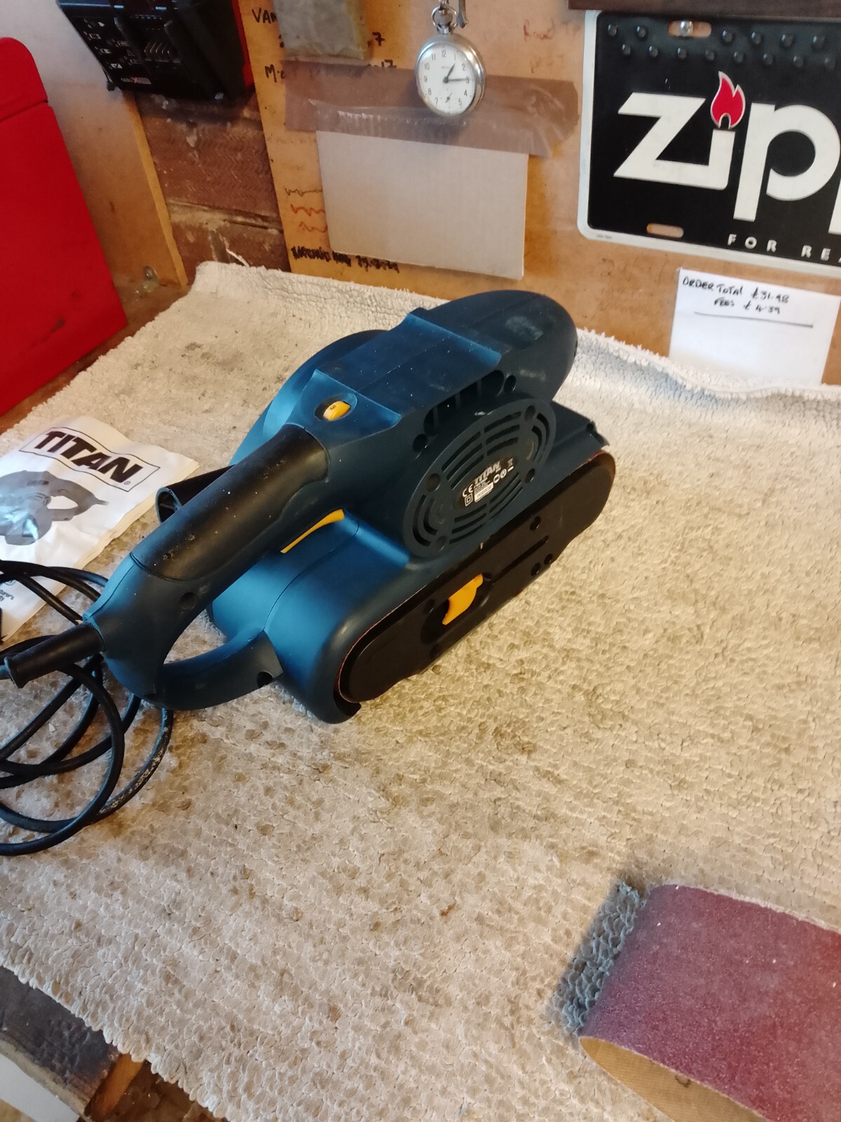 USED BELT SANDER TITAN 900W CASED eBay