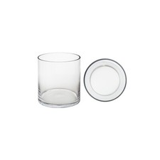 Mega Vases - 6" x 6" Cylinder Glass Vase - Set of 6, Clear