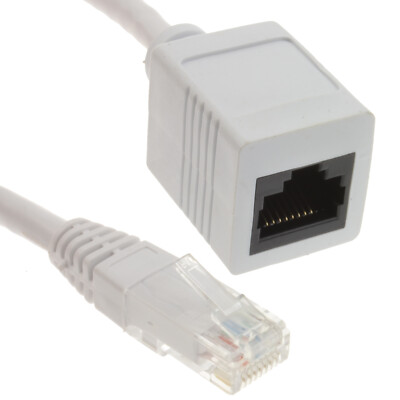 Network CAT5e-CCA UTP Ethernet RJ45 Verlängerungsstecker/Buchse Kabel 3 m weiß