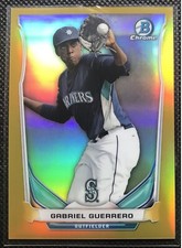 GABRIEL GUERRERO 2014 Bowman Chrome Gold REFRACTOR RC ROOKIE #43/50 MARINERS !