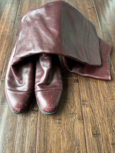 Settebello Boutique Leather Pull On Slouch Boots Made In Italy Sz 36 Harvard Sq - Picture 3 of 14