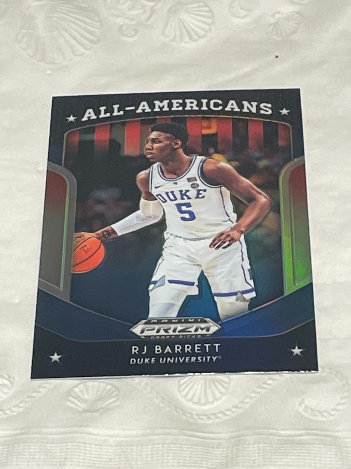 * RJ BARRETT * 2019-20 PRIZM ALL AMERICANS SILVER REFRACTOR HOLO RC # 62