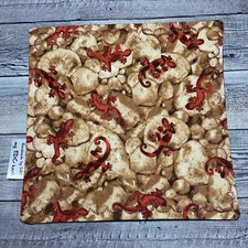 EDC HANK W/MICROFIBER BACK 8  - GECKOS RED W/BROWN AND TAN HANDKERCHIEF