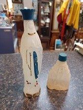 Vtg ND de Lourdes Holy Water Bottles France Plastic