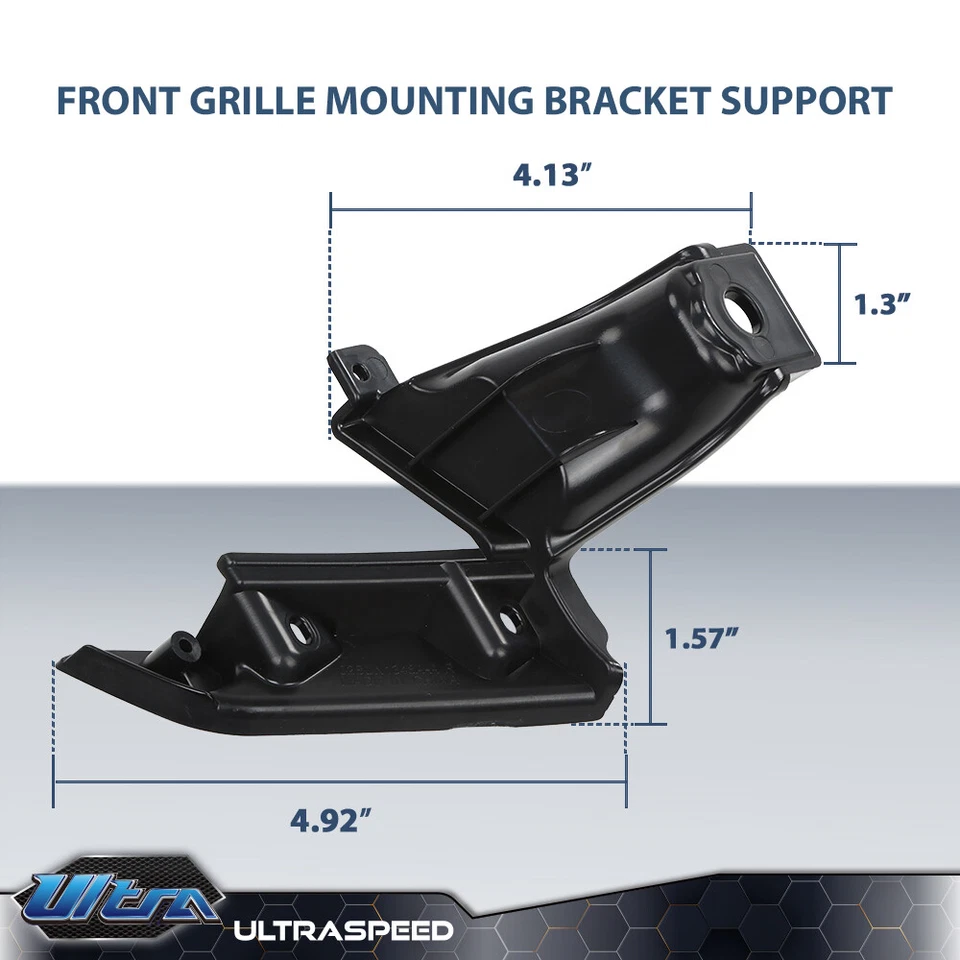 Fit For 2009-2011 Honda Civic Coupe Driver & Passenger Side Grille Bracket Set Foto 3 de 4