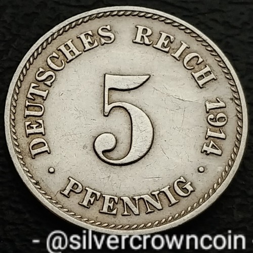 Germany Empire 5 Pfennig 1914 J. KM#11. Five Cents coin. Hamburg Mint. Eagle. - Picture 2 of 7