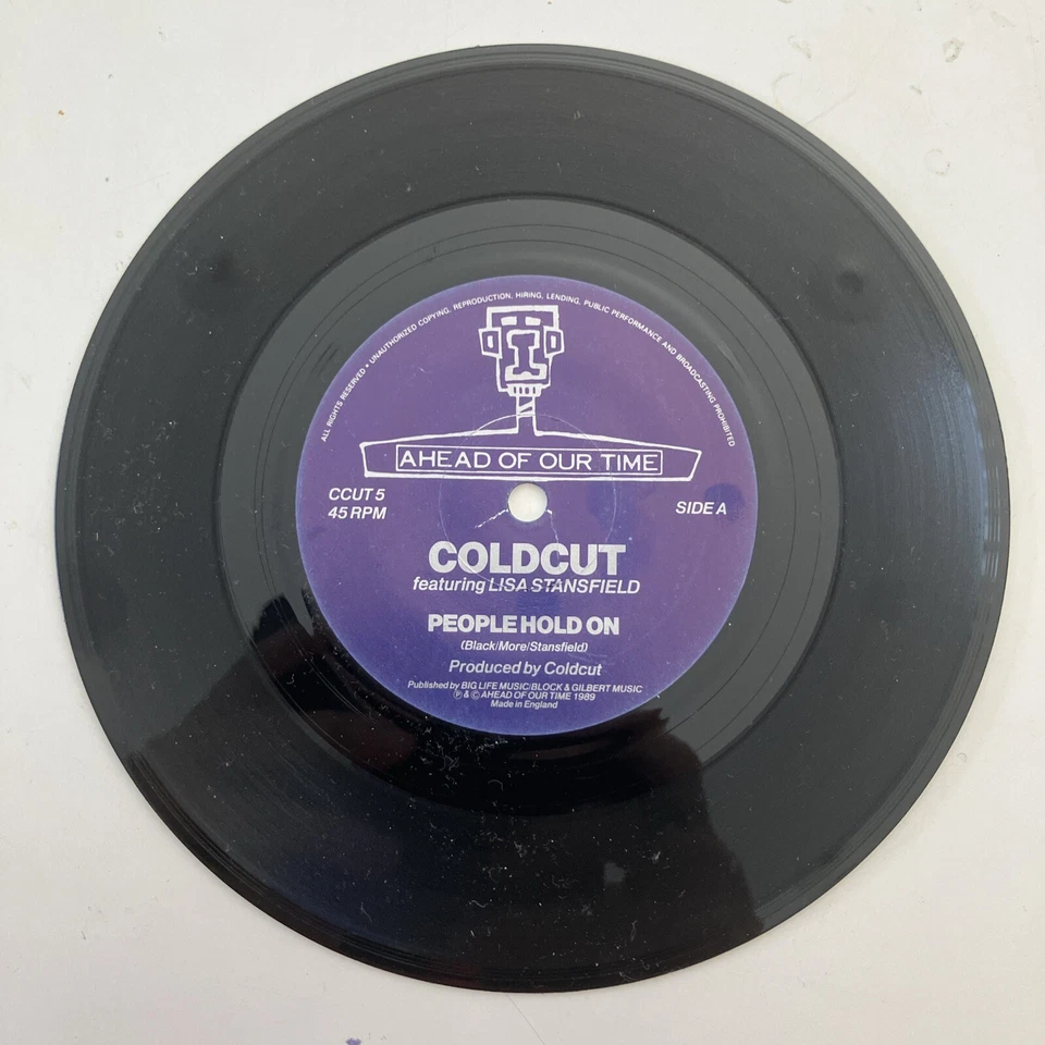 Coldcut feat. Lisa Stansfield - People Hold On 7” Vinyl Ahead Of Our Time 1989 - Image 3 of 4
