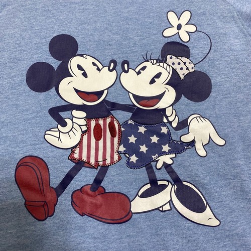 Disney Mickey Minnie Mouse Pullover Sweatshirt Womens XXL Blue High Neck Pocket - Picture 3 of 14