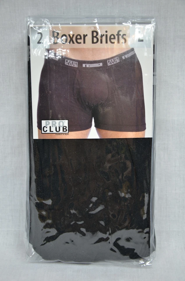 2 NUEVOS CALZONCILLOS BOXER PROCLUB NEGROS/GRISES HOMBRES ROPA INTERIOR PANTALONES CORTOS PRO CLUB S-7XL 2 PIEZAS Foto 3 de 4