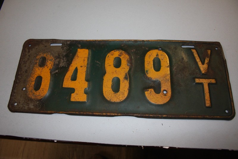 Rare Antique 1918 Vermont license plate undated