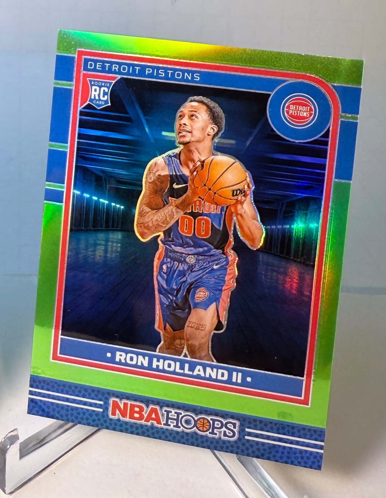 2024 NBA Hoops Premium Ron Holland II Rookie #235 Neon Green /149 (RC)