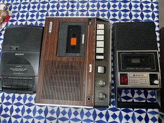 Bundle Of Three Vintage Cassette Recorders (Sony And Sanyo)