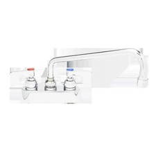 T S Brass B-1112 4" Deck Mount Workboard Faucet w/ 10" Swing Spout