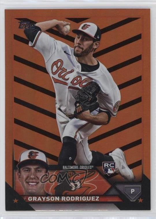 2023 Topps Update Orange & Black Foil Grayson Rodriguez #US50 Rookie RC 15t1