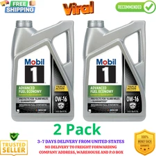 Mobil 1 Advanced Fuel Economy Full Synthetic Motor Oil 0W-16 5 Quart