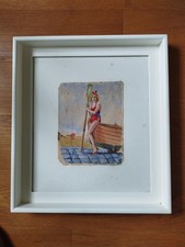 Disegno Anni 50 Pin Up Marinaretta Acquerello E Pastello 