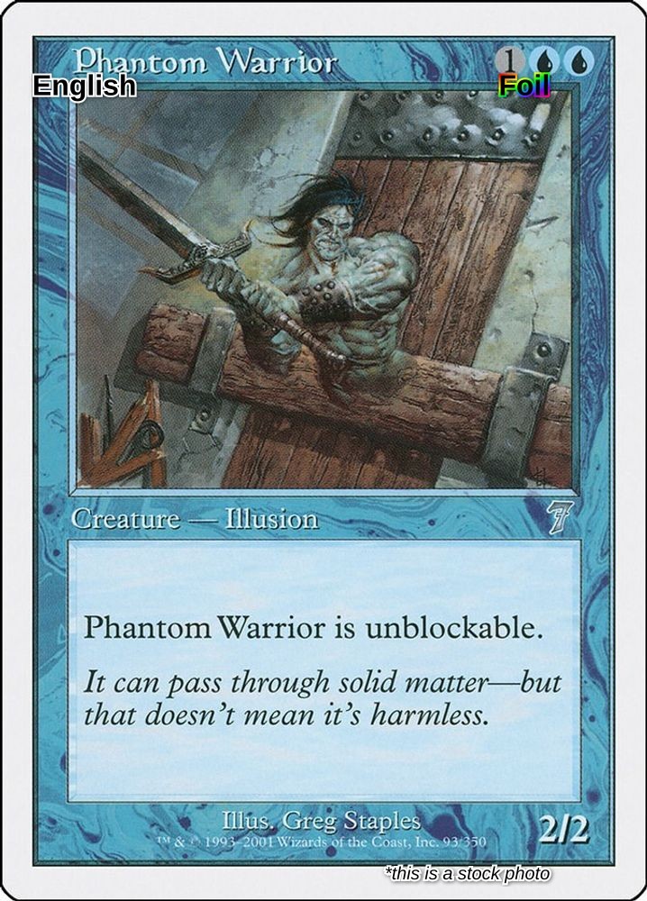 Phantom Warrior - 7ED - LP [Foil] TCG MTG