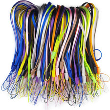 200PCS 10 Colors 7 Inch Lightweight Colorful Hand Wrist Lanyard Strap String ...