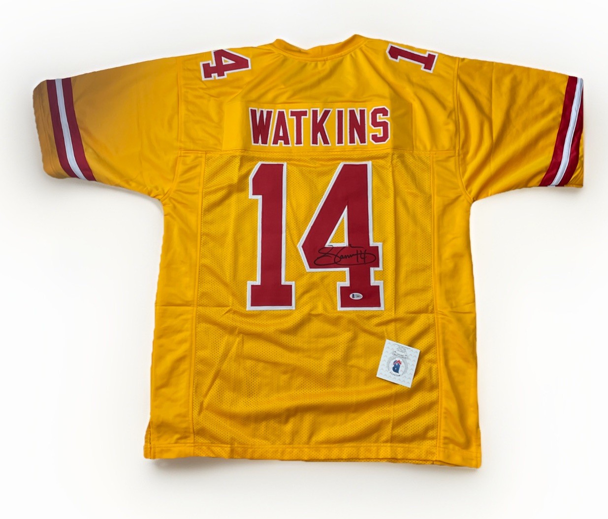 Sammy Watkins Autographed Signed Kansas City Chiefs Yellow Jersey Beckett (BAS) Certificate - JB4 