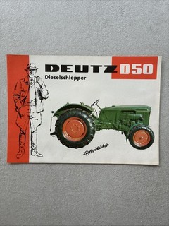 Original Prospekt Deutz D 50 Dieselschlepper Traktor Fendt Lanz Eicher