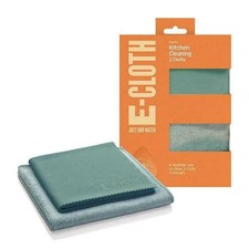 E-Cloth Kitchen Pack - 2 Microfibre Cleaning & Polishing Cloths, Uses Water Only