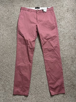 NEW Scotch & Soda Pants Mens Size 32x32 Pink Smoke Mott Slim Fit Preppy Chino