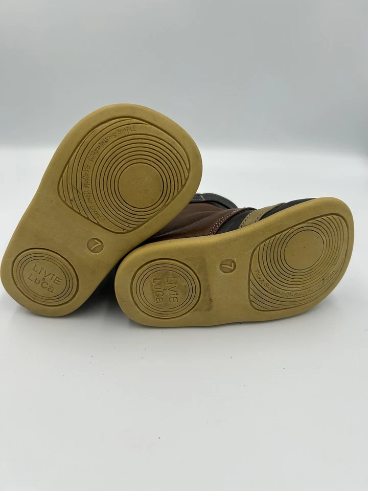 NIB LIVIE & LUCA Shoes Boots Gaffer Brown Toddler 5 6 - Image 4 of 4
