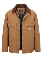 Carhartt Loose Fit XL Tall Tan Duck Canvas Work Jacket-Excellent Condition