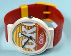 Rare Vintage Coca-Cola -Yellow and Red Swiss Made Watch #248 Runs