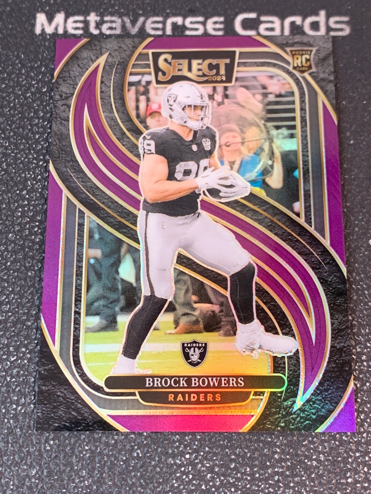 2024 Panini Select Football Premier Level Brock Bowers RC Rookie Purple /75