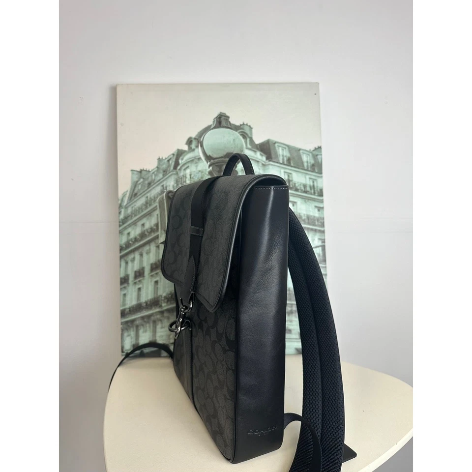 Mochila Coach CJ575 Blaine en lona exclusiva EN carbón Foto 3 de 4