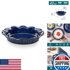 vancasso STERN Series 9 inch Ceramic Pie Pan Blue