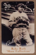 20u Babe Ruth Baseball Show Collection Babe Autographs A Ball 11/95 Phone Card