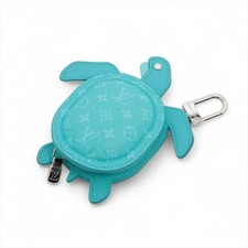Louis Vuitton M02049 LV turtle key chain IK1294 Charm PVC  leather Turquoise