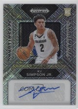 2024 Prizm Draft Picks Sensational Signatures Mojo 6/25 KJ Simpson Jr Auto 1jn8