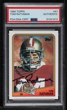 PSA/DNA 1988 Topps Tom Rathman #41 PSA/DNA Authentic Card & Auto w5p