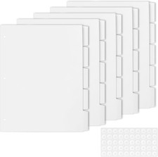 Binder Dividers with Tabs 25P, Blank Write On Dividers for 3 Ring Binder, Let...
