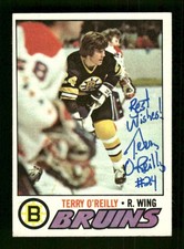 1977-78 Topps #220 Terry O'Reilly signed autograph EX crisp sig  BXCP67